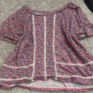 Old Navy Floral Kids Blouse - Pink and White